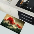thumbnail image 6 of Super Absorbent Diatomaceous Earth Stone Bath Mat,Moon,Trees,Waves Quick-Drying Bathroom Carpets,Non Slip Bathtub Floor Mat，Easy to Clean, Simple Kitchen Doormat(Square 50×80cm), 6 of 6