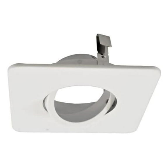 Nicor Lighting 19523WH Gimbal Light Fixture Square Downlight Trim - White