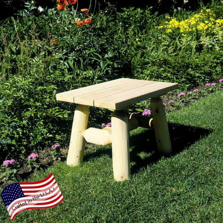 Lakeland Mills Cedar Log End Table (Best Rated Log Homes)
