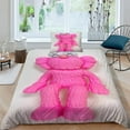 thumbnail image 1 of Pink Kaws Cartoon Characters Duvet Cover - Single Bedding Set With Zipper Microfibre Duvet Cover Sets With Matching Pillowcase, 1 of 5