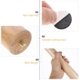 thumbnail image 3 of YOSADIER Set of Wood Furniture Legs Replacement for Sofa, Table, Chair - Heavy Load-Bearing Support, 3 of 8