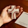 thumbnail image 2 of Leutsin A Pocket Blessing - Baseball Football Softball Cross Edition,Handmade Pocket-Sized Cross Gift for Christian Athletes,Inspirational Token for Teams & Youth Group Encouragement Decor,5.6", 2 of 7