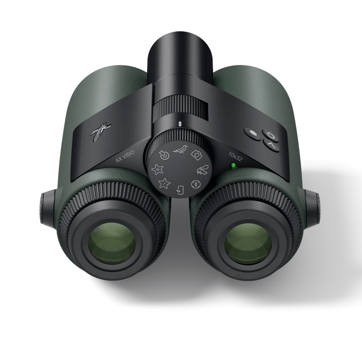 Swarovski Optik 10x32 AX Visio Waterproof Roof Prism Smart Binoculars, 6.4 Degree Field of View, Green