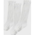 thumbnail image 2 of Baby Knee High Socks - Infant to Toddler, Cotton Ruffle Socks, Warm Girls & Boys Long Stockings, 3-5 Pairs, 2 of 4