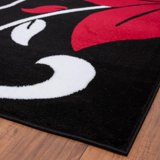 Luxe Weavers Modern Floral Red 5x7 Area Rug for Living Rooms - Walmart.com