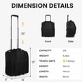 thumbnail image 6 of New York Xpress 16" Underseat Carry-on Luggage Lightweight Softside 2-Wheel Rolling Suitcase, Black - TA13, 6 of 10