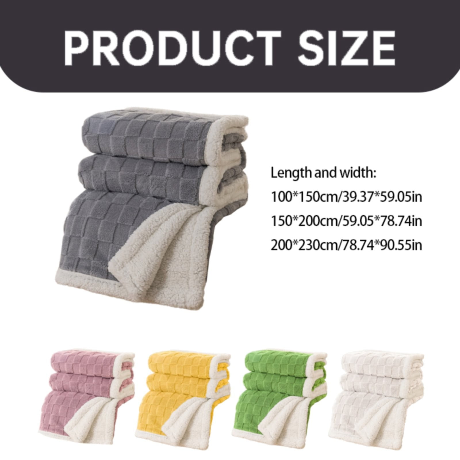 Winty Throw Blanket for Couch Sofa,Bed Blankets for Bed,Super Soft and Warm Throw Blanket for Couch, Sofa and Bed Cozy, Fuzzy and Lightweight,100*150Cm