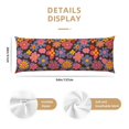 thumbnail image 2 of Pillowcase Long Strip 20x54in Does Not Contain Pillow Core Durable Invisible Zipper Close Easy To Install And Remove Retro Groovy Flowers Pattern (7), 2 of 8