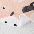 thumbnail image 5 of Erosebridal Cute Ghost Twin Quilt Set, Halloween Bat Twin Coverlet Set for Boys Girls, Peach Black, 2 Pieces 1 Bedspread and 1 Pillowcase, 5 of 7