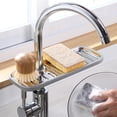 thumbnail image 6 of SDFGTstore Faucet Sponge Soap Drainage Storage Rack Sink Adjustable Dish Cloth Drain Holder Kitchen Sink Caddy Organizer, 6 of 8