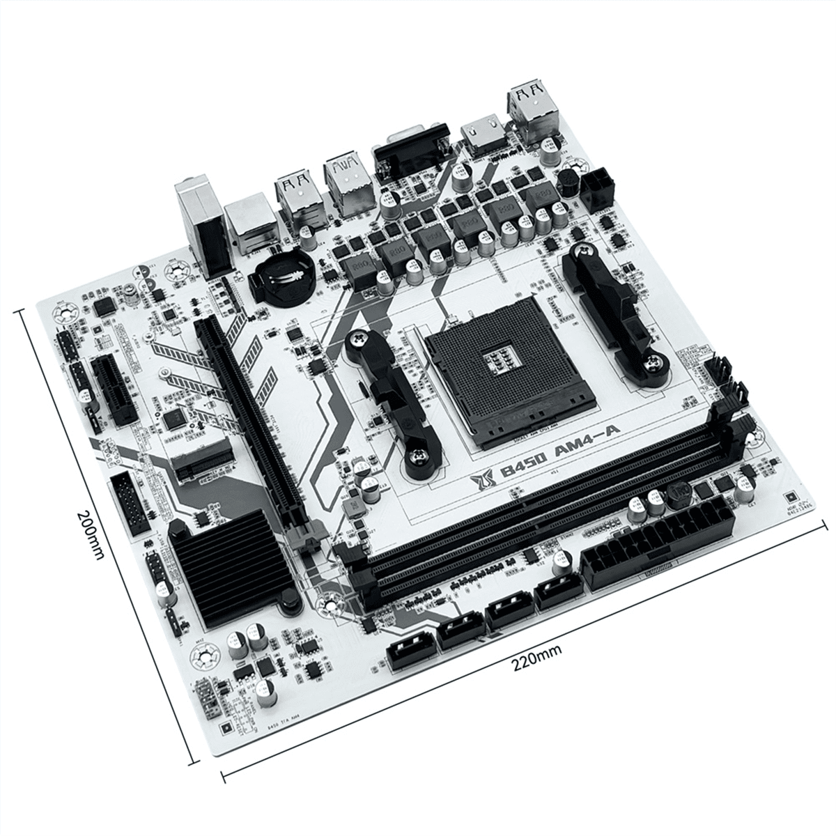 B450 Motherboard for  Processor Dual-Channel DDR4 Memory AM4 Mainboard M.2 NVME (Supports Ryzen 5500 5600 5600G CPU)