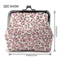 thumbnail image 2 of Lady Leather Wallet Zero 4.13 X 4.52 In Three-Dimensional Buckle Design Small Portable Easy Opening And Closing Leopard Skin Print Style Pink_4, 2 of 5