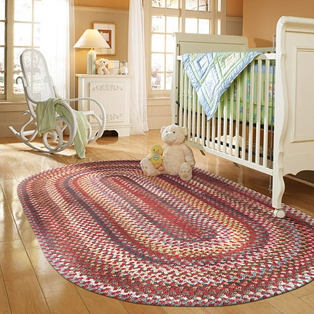 Spring Garden Braided Rug Red Multi