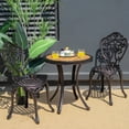 thumbnail image 4 of Costway 3PCS Patio Bistro Set Round Table Chairs All Weather Cast Aluminum Yard, 4 of 10