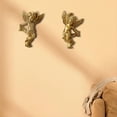thumbnail image 6 of Rollbacks & More Resin Angel Wall Sculptures Adornment Adorable Angelic Figure for Wedding Decor Golden Color Versatile, 6 of 6