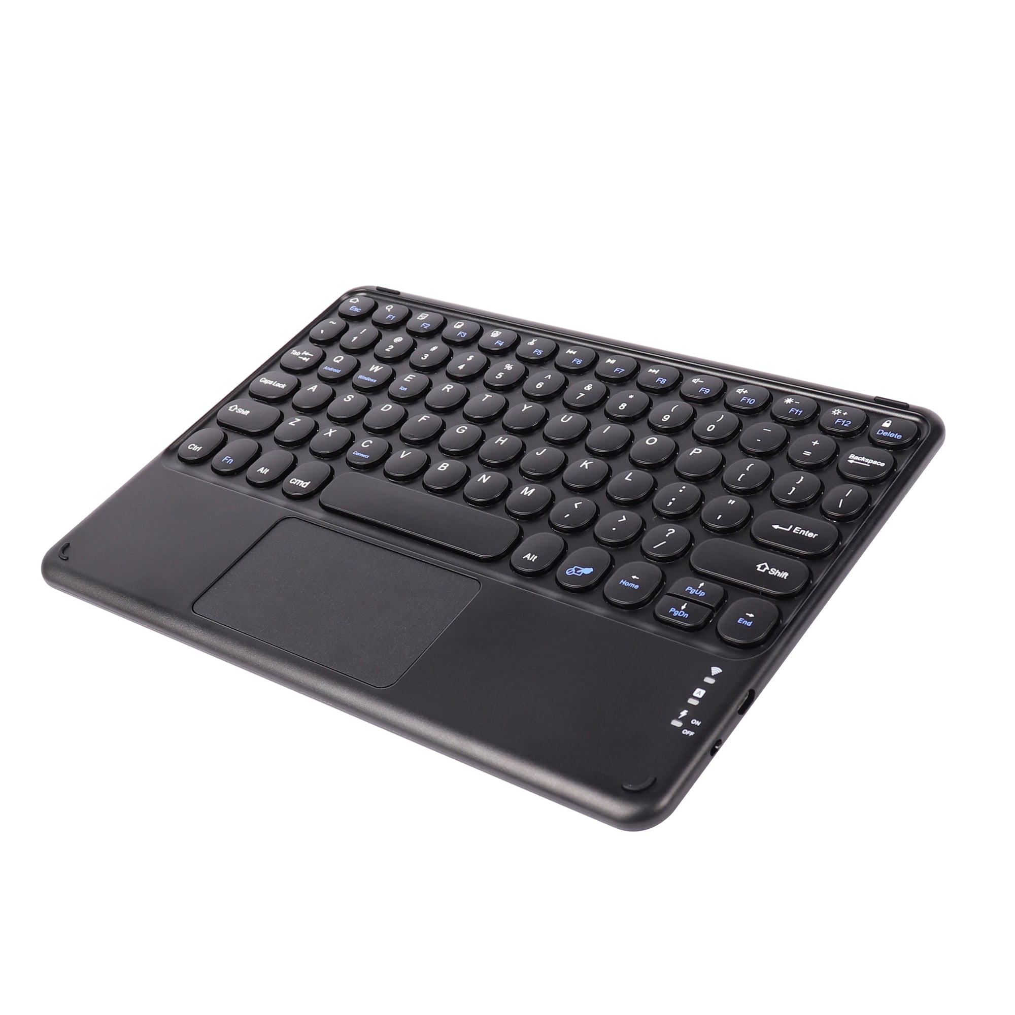 PloutoRich 10 inch Bluetooth Keyboard with Touchpad, 78 Keys Magnetic Wireless Keyboard, Ultra-Slim Rechargeable Wireless Keyboard for Laptop Tablet Computer