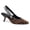 leopard print, variant on Women  Slingback Low-Heel Shoes with Bow Accent — Pointed-Toe, Knitted Slip-on Style