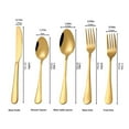 thumbnail image 2 of Flatware Set  Stainless Steel Flatware Service Tableware Cutlery Include Knife/Fork/Spoon  Mirror Polished  Dishwasher Safe, 2 of 6