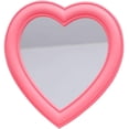 thumbnail image 1 of Espejo de maquillaje con forma de corazón, espejo de maquillaje con forma de corazón, espejo de pared para escritorio, espejo para dormitorio (rosa), 1 of 7