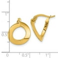 thumbnail image 2 of 14k Solid Yellow Gold Polished Twisted Earrings 16.5x16.5mm Wide Stud Earring for Women - 1.6 Grams, 2 of 2