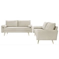 thumbnail image 5 of US Pride Furniture Villeda Velvet 2 PCS Living Room Set, Sofa & Loveseat,Ivory, 5 of 5
