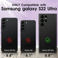 thumbnail image 2 of Samsung Galaxy S22 Ultra Case, Galaxy S22 Ultra Case with HD Screen Protector,  [Military Grade] Shockproof Protection Case with 360° Magnetic Ring Holder Kickstand for Samsung S22 Ultra, Purple, 2 of 16