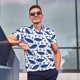 thumbnail image 4 of Fotbe Whale Camiseta Polo de Golf para Hombre con Estampado – Camisa Deportiva Transpirable con Cuello Abotonado-Small, 4 of 6
