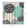 thumbnail image 5 of Boho Floral Shower Curtain 72x72 Inches - Tropical Leaves, Vintage Botanical Print, Waterproof Fabric for Chic Bathroom Decor, Modern Farmhouse & Bohemian Style, 5 of 5