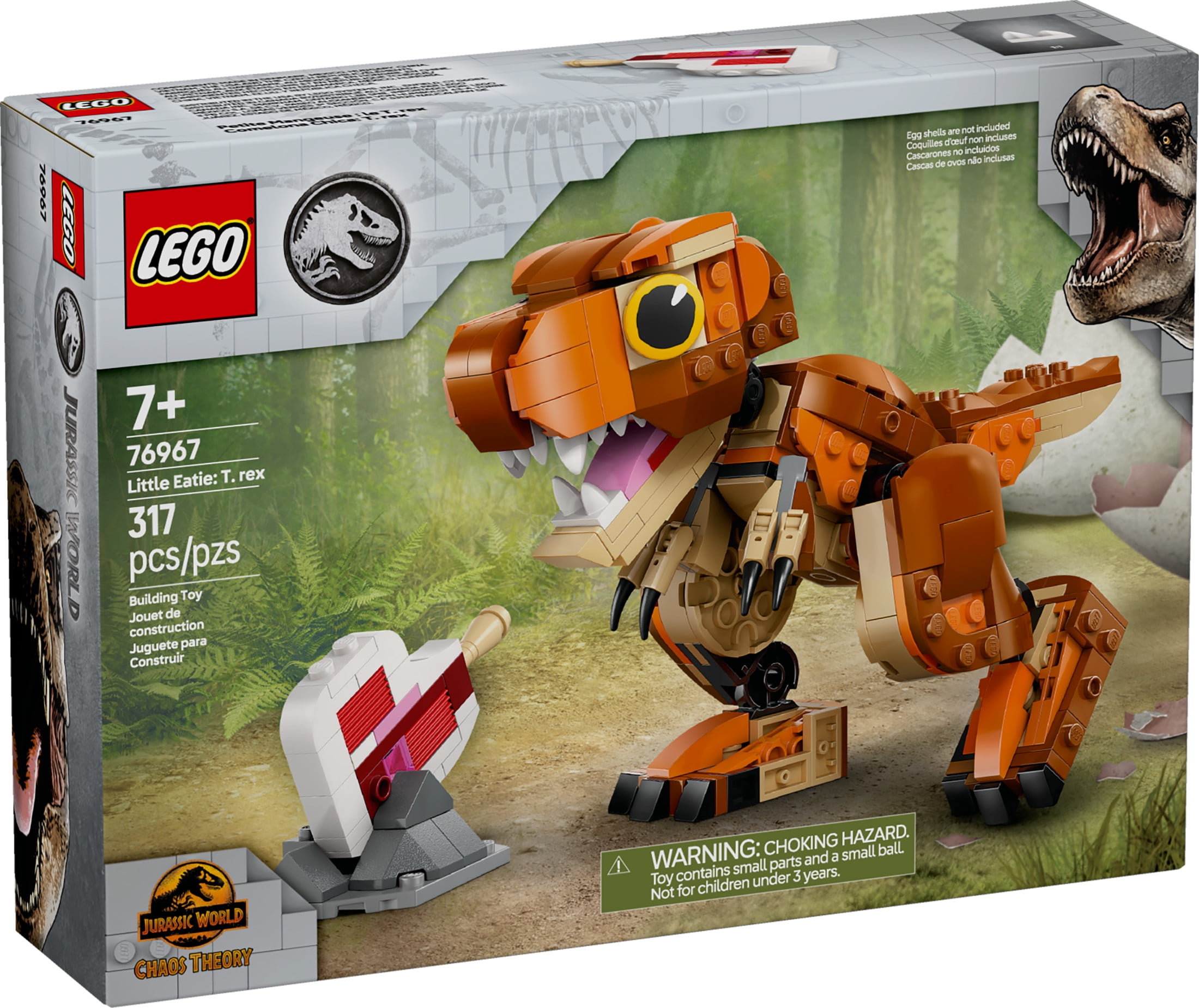 LEGO Jurassic World Little Eatie T Rex Toy - Dinosaur Building Toy for Kids, Boys and Girls, Ages 7+ - Gift Idea for Birthdays and Fans - with Movable Jaw, Head and Tail - 76967