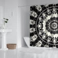 thumbnail image 2 of Black White Tie Dye Mandala Pattern Shower Curtain 84"x72" ,Bathroom Decorative Shower Curtains Set with 12 Hooks,Modern Waterproof Washable Shower Curtain, 2 of 6