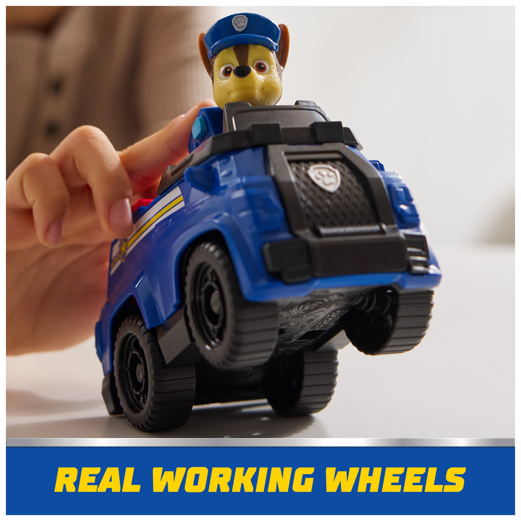 PAW Patrol Police Cruiser Vehicle with Collectible Chase Figure, Sustainably Minded Toys for Kids Ages 3+