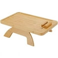 thumbnail image 1 of Wooden Lazy Sofa Tray Rotating With Mobile Phone And Tablet Holders, 1 of 6