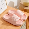 thumbnail image 2 of Pillow Slippers For Women And Men Shower Slides Non Slip Quick Drying Bathroom Sandals Thick Sole Ultra Cushion, 2 of 8