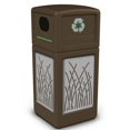 thumbnail image 1 of DCI Marketing 746116299 Récipient de Recyclage de 42 gal avec Panneaux Décoratifs en Acier Inoxydable, 1 of 1