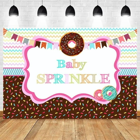 Image of Donut Theme Photography Background Bunting Chocolate Donut Birthday Party Decoration Child Portrait Backdrop Banner