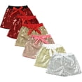 thumbnail image 2 of LYMAYTER 0-6Y Baby Toddler Sequin Shorts Kids Sparkle Elastic Waist Party Stage Performance Shorts, 2 of 8