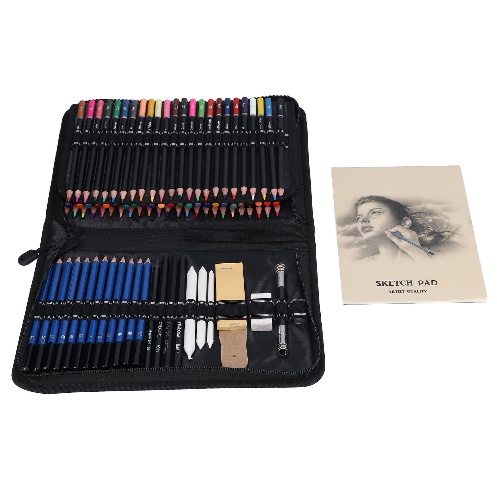 Premium Art Supplies matite Sketching Art set & A5 starter sketch Pad 