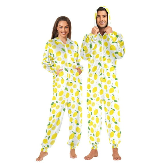 joogoo Lemon Drops Unisex Adults Onesies Pajamas Jumpsuits L