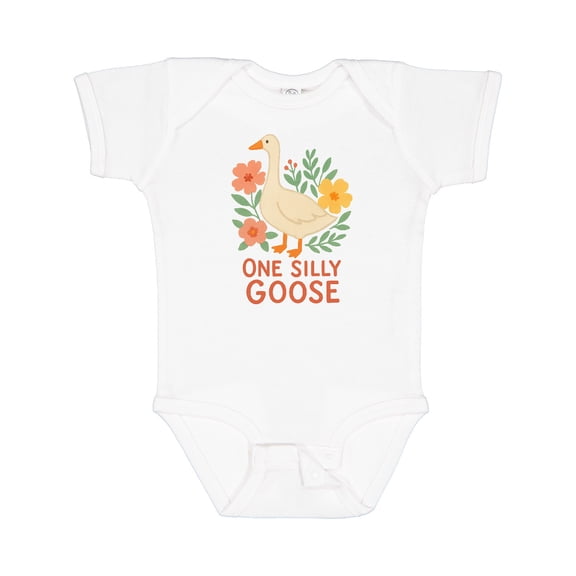 Inktastic One Silly Goose Cute Animal Design Boys or Girls Baby Bodysuit