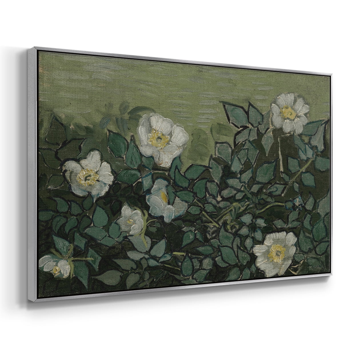 Vintage Botanical Print-LXXXV By Wexford Home Framed in Silver Wood Gallery Wrapped Canvas 27 in. x 41 in.