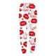 thumbnail image 3 of Pantalones anchos mujer Gibobby chándal informales con estampado de corazón rojo XL, 3 of 4
