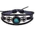 thumbnail image 1 of Pulsera de doce constelaciones, joyería europea y americana, aleación multicapa, tejido luminoso, cuero punk, cielo nocturno, 1 of 1