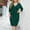 Green, variant on asdoklhq Winter Dresses for Women Fashion Women's Casual Spring/Summer Round Neck Long Sleeve Printed Dress Black 2X