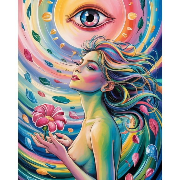 5D Diamond Painting Kits for Adults kids Beginners Paint By Diamond Set Round Full Drill Craft Diamond Art Painting Art Craft Painting Kit-Dance of the Spirit Eyes