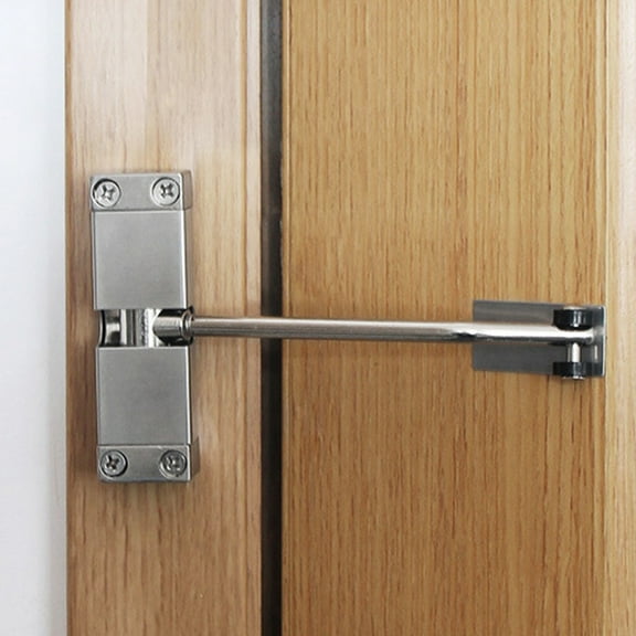 Pretyzoom Safety Spring Door Closer Door Closer Automatic Closing Silver 1 Set
