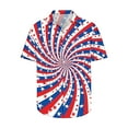 thumbnail image 4 of WAENQINLA American Flag Shirt for Men 1950S Hawaiian Vintage Button down Short Sleeve Shirts Big and Tall Independence Day Tops, 4 of 5
