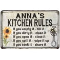 thumbnail image 1 of Anna's Kitchen Rules Chic Sign Vintage Decor 16 x 24 Matte Finish Metal 116240032036, 1 of 1