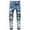 Blue2, variant on Men's 100%Denim Comfort Flex Waist Leg Baggy Jeans New Fashion Have Pockets Button Zipper Personality Trend Jeans Gray 2XL Jeans for Men