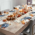 thumbnail image 3 of Fall Placemats Set of 4 Blue Pumpkin Place Mats Thanksgiving Placemat Autumn Flowers Eucalyptus Leaves Table Mats for Dining Kitchen Table Holiday Dinner Party Home Fall Decorations 13x19 Inch, 3 of 8