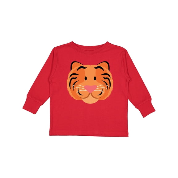 Inktastic Tiger Face Boys or Girls Long Sleeve Toddler T-Shirt